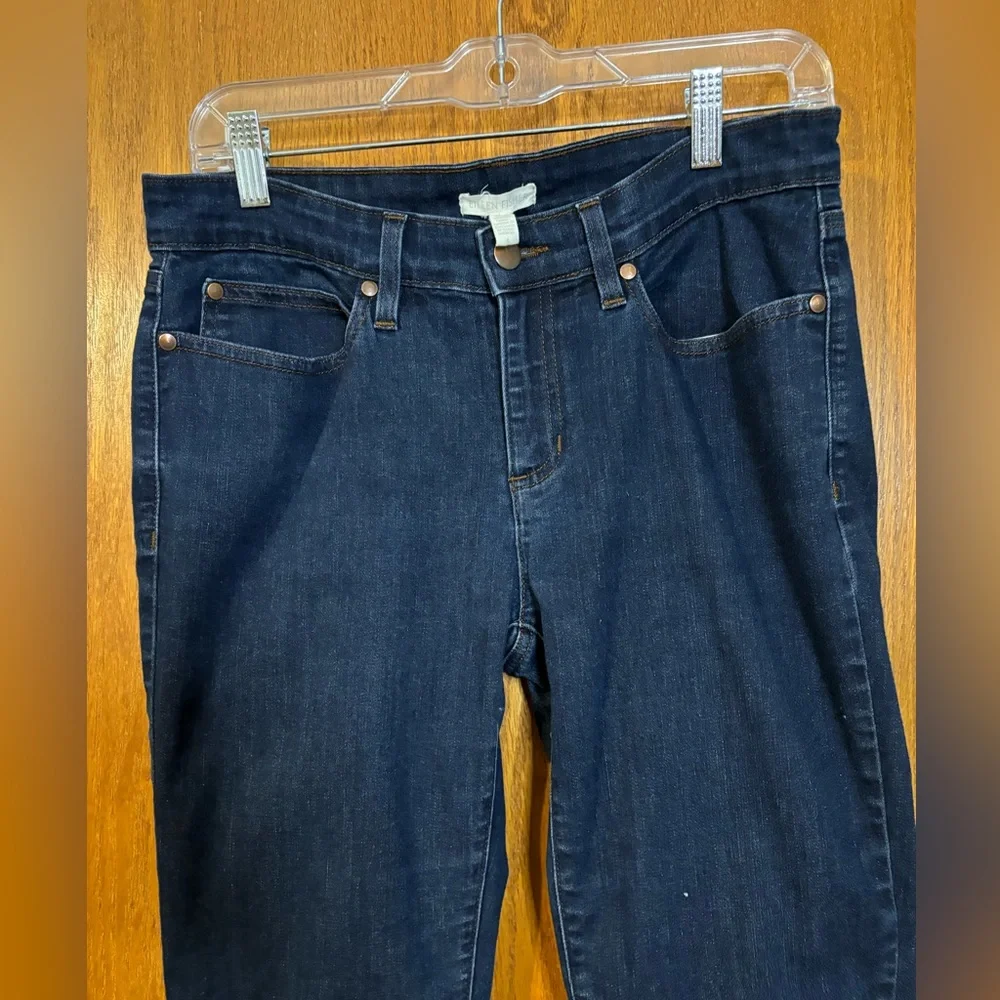 Women's EILEEN FISHER Jeans Dark Blue Size 8 EUC skinny jeans‎